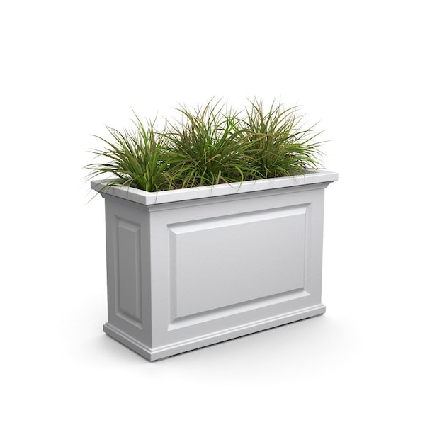 Mayne Nantucket Trough Planter, 36 x 16 x24, White 4847-W - main